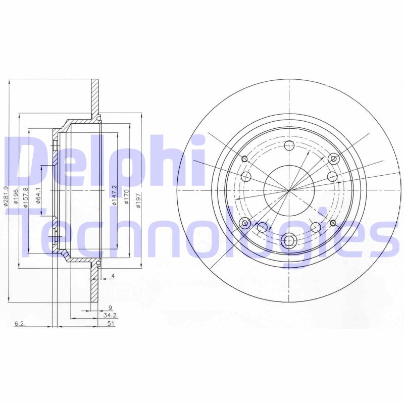 Disc frana BG4095 DELPHI