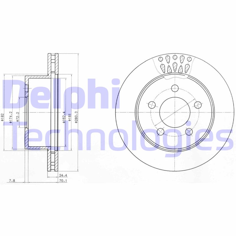 Disc frana BG4103 DELPHI