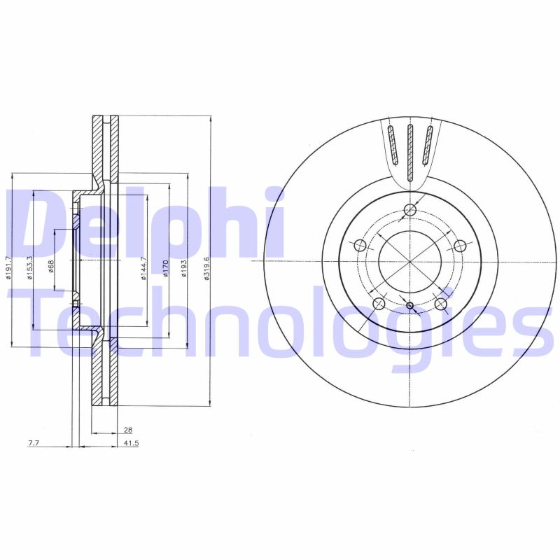 Disc frana BG4107 DELPHI