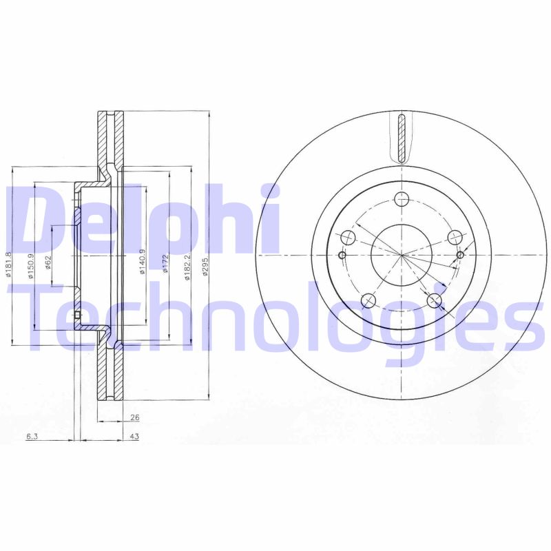 Disc frana BG4113 DELPHI