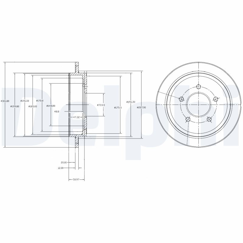 Disc frana BG4121 DELPHI