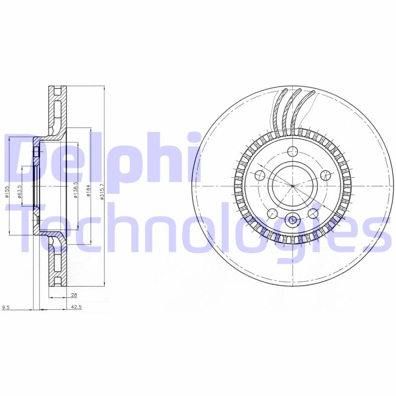 Disc frana BG4123 DELPHI