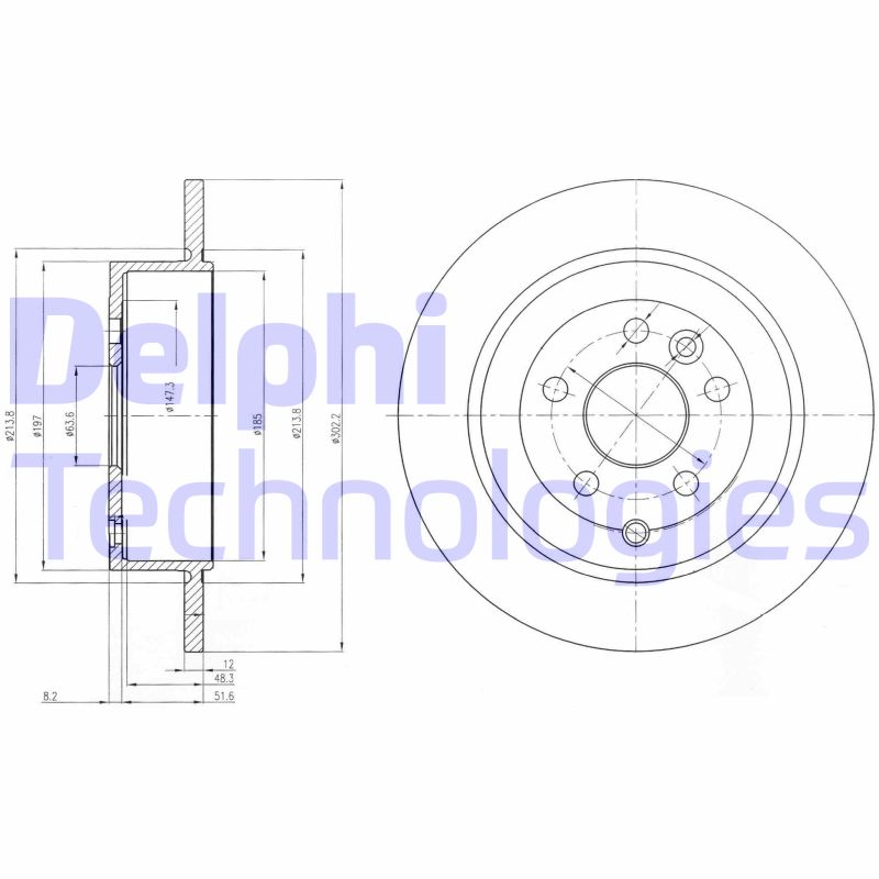 Disc frana BG4124C DELPHI