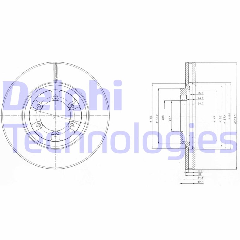 Disc frana BG4133 DELPHI