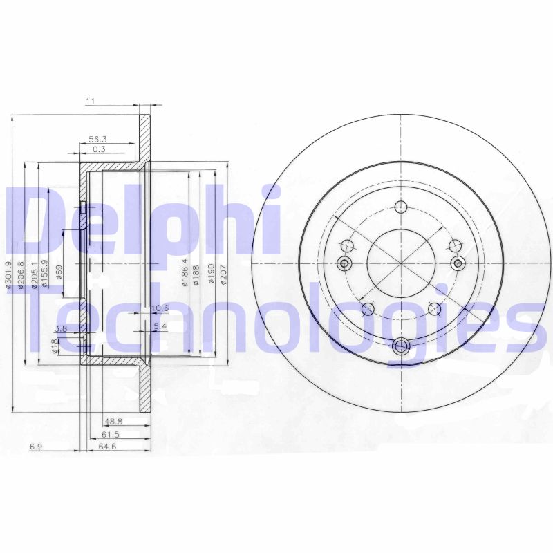 Disc frana BG4136 DELPHI