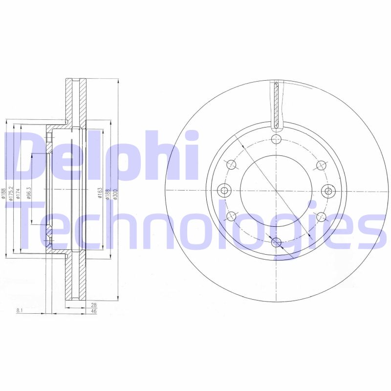 Disc frana BG4137 DELPHI