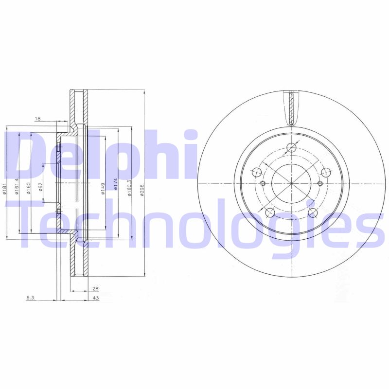 Disc frana BG4139C DELPHI