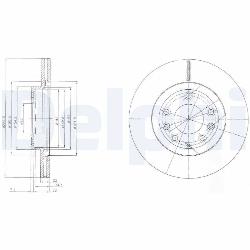 Disc frana BG4141 DELPHI