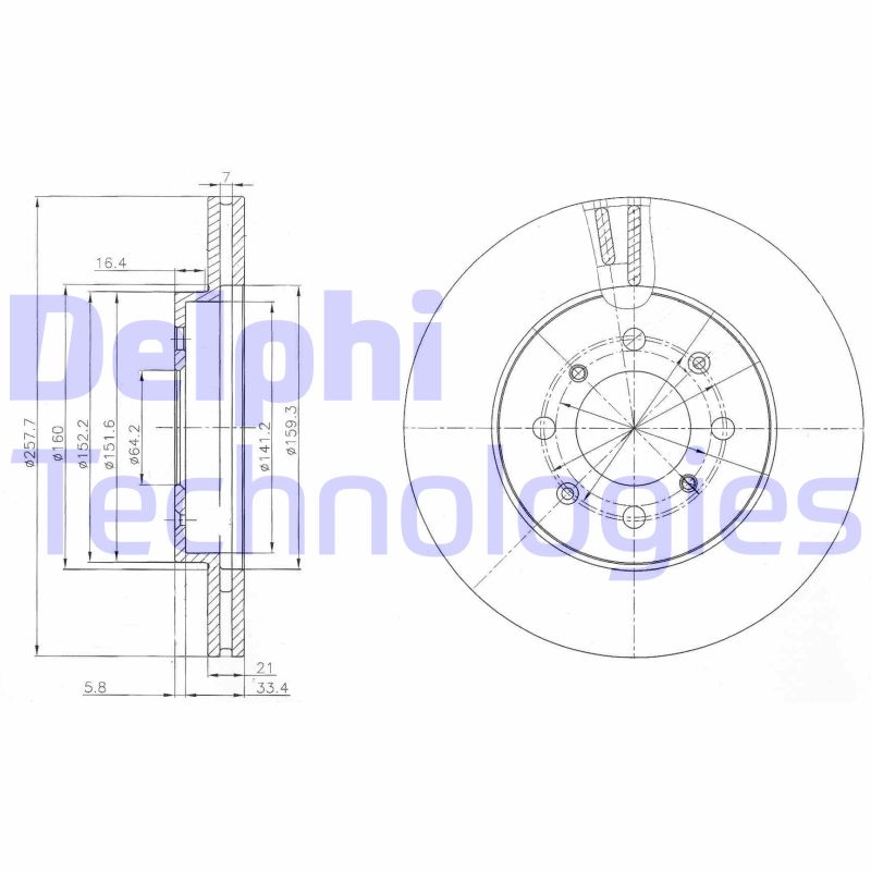 Disc frana BG4148C DELPHI