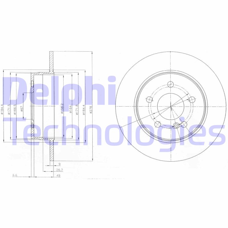 Disc frana BG4152 DELPHI