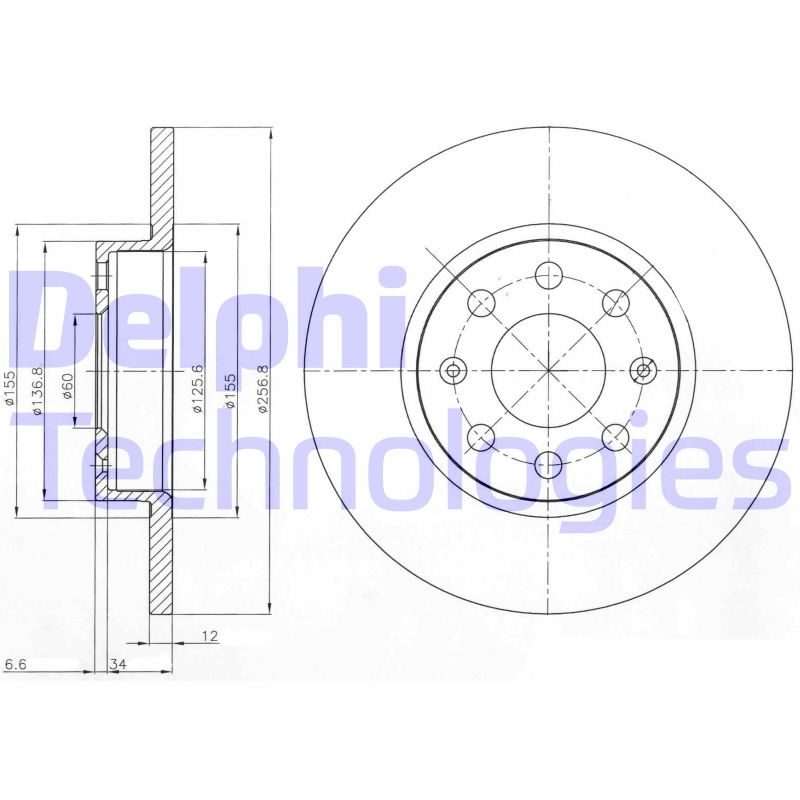 Disc frana BG4155 DELPHI