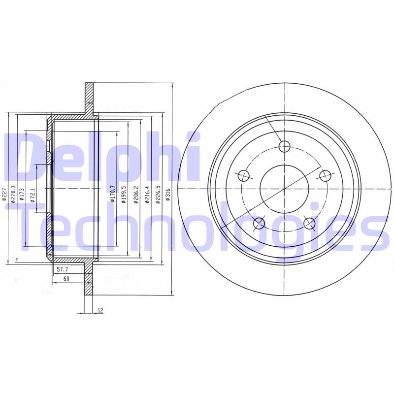 Disc frana BG4157 DELPHI