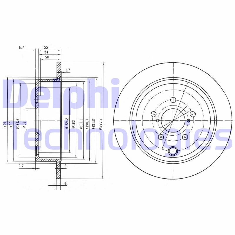 Disc frana BG4158 DELPHI