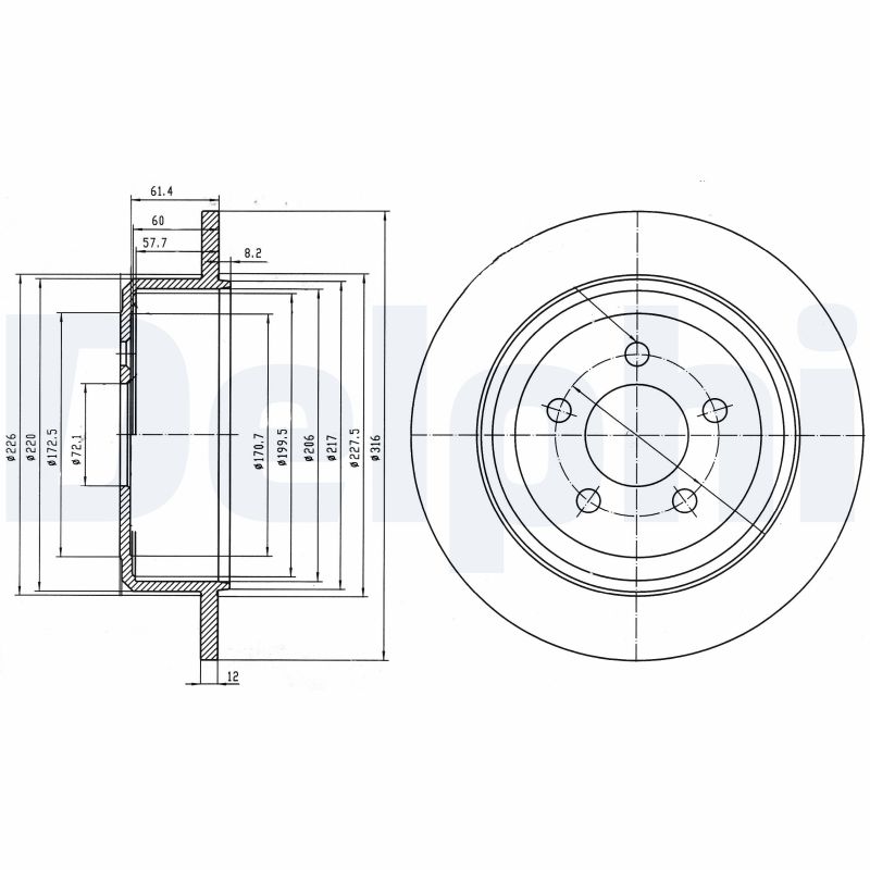 Disc frana BG4159 DELPHI
