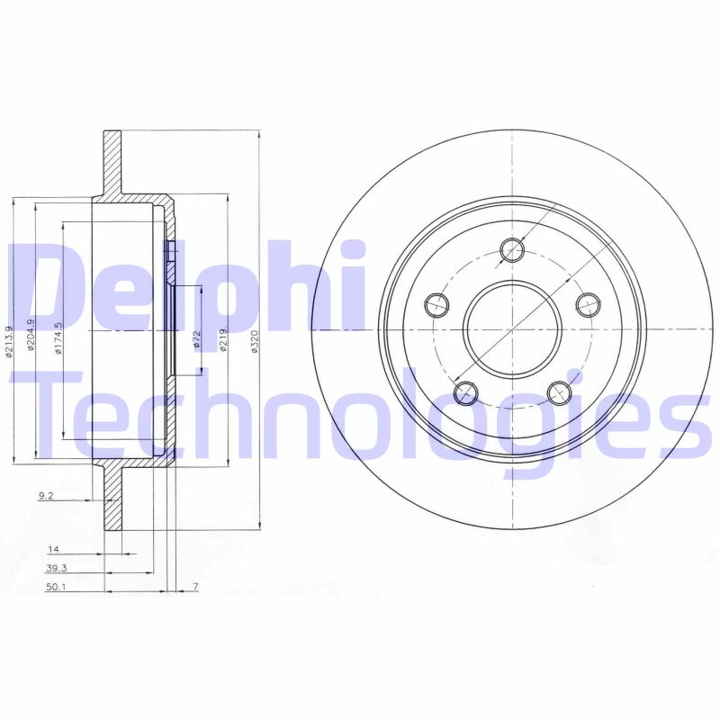 Disc frana BG4160 DELPHI