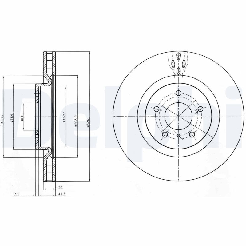 Disc frana BG4162C DELPHI