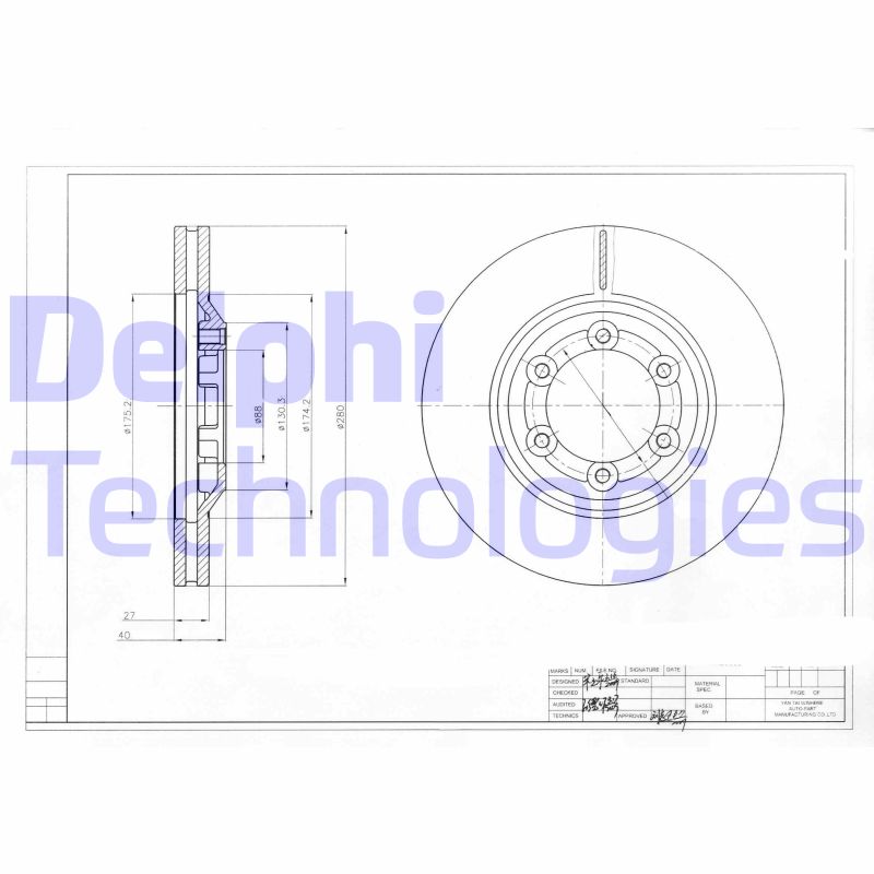 Disc frana BG4175 DELPHI