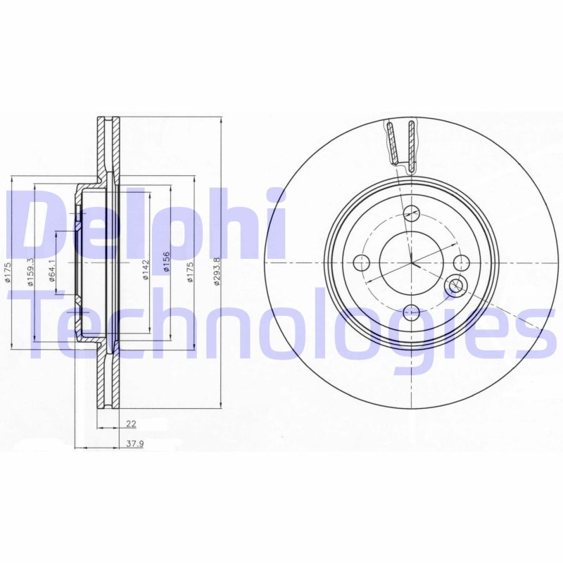 Disc frana BG4184 DELPHI