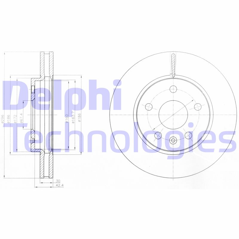 Disc frana BG4187C DELPHI