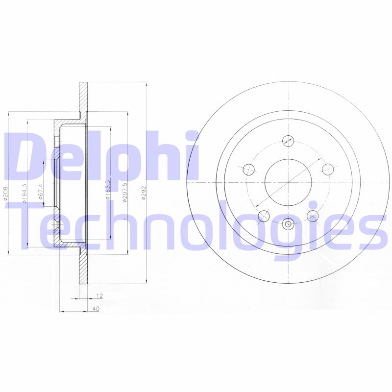 Disc frana BG4188 DELPHI