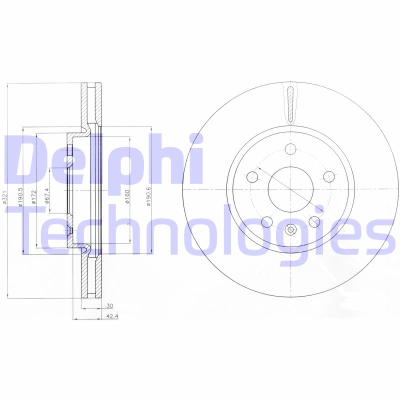 Disc frana BG4189C DELPHI