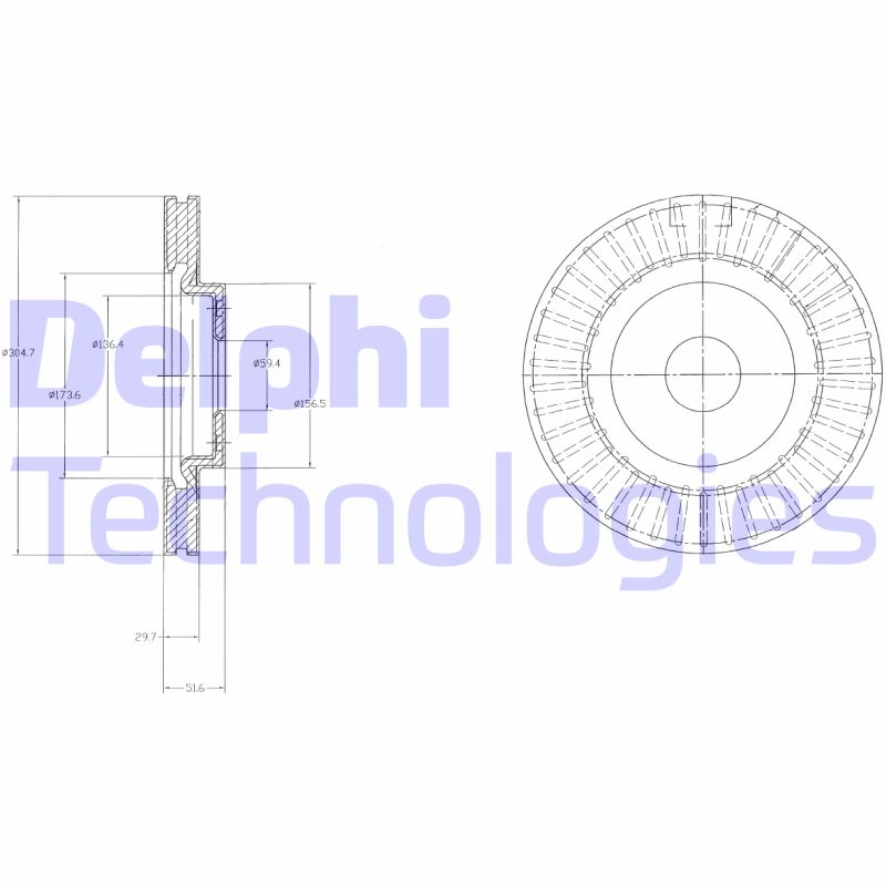 Disc frana BG4214 DELPHI