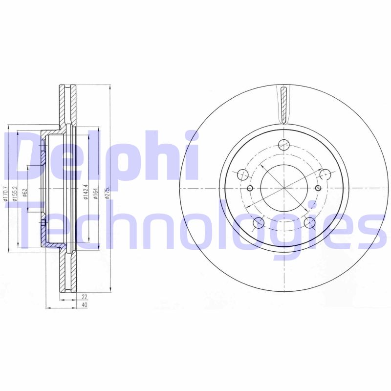 Disc frana BG4232 DELPHI