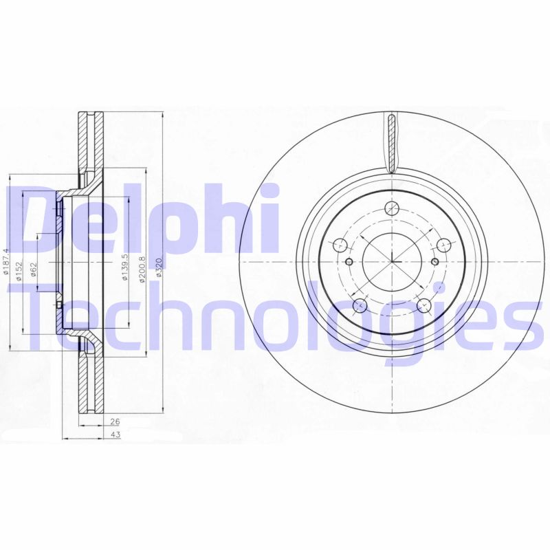 Disc frana BG4235 DELPHI