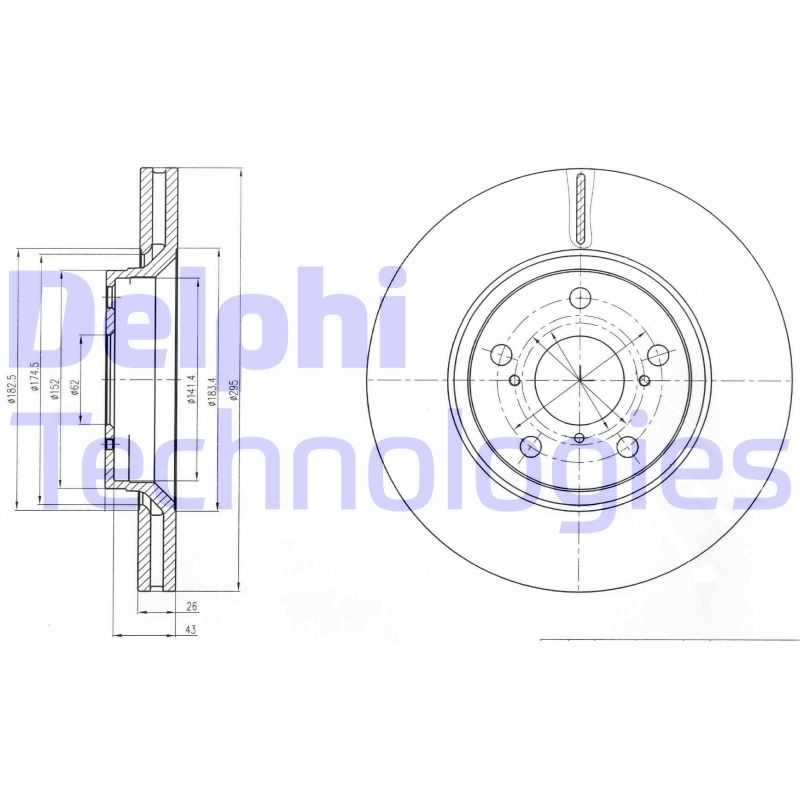 Disc frana BG4236C DELPHI