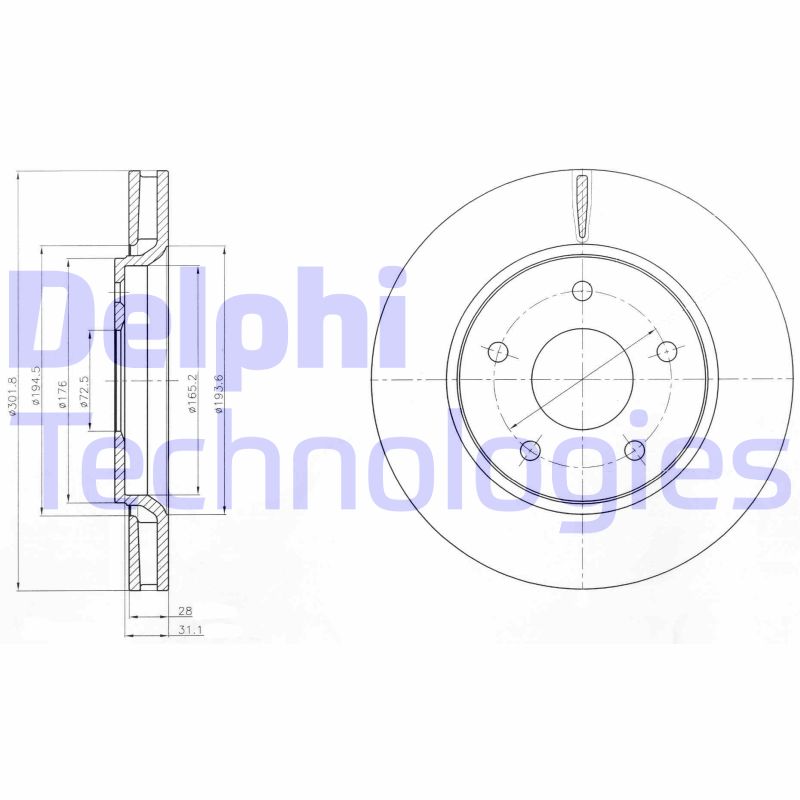 Disc frana BG4248 DELPHI