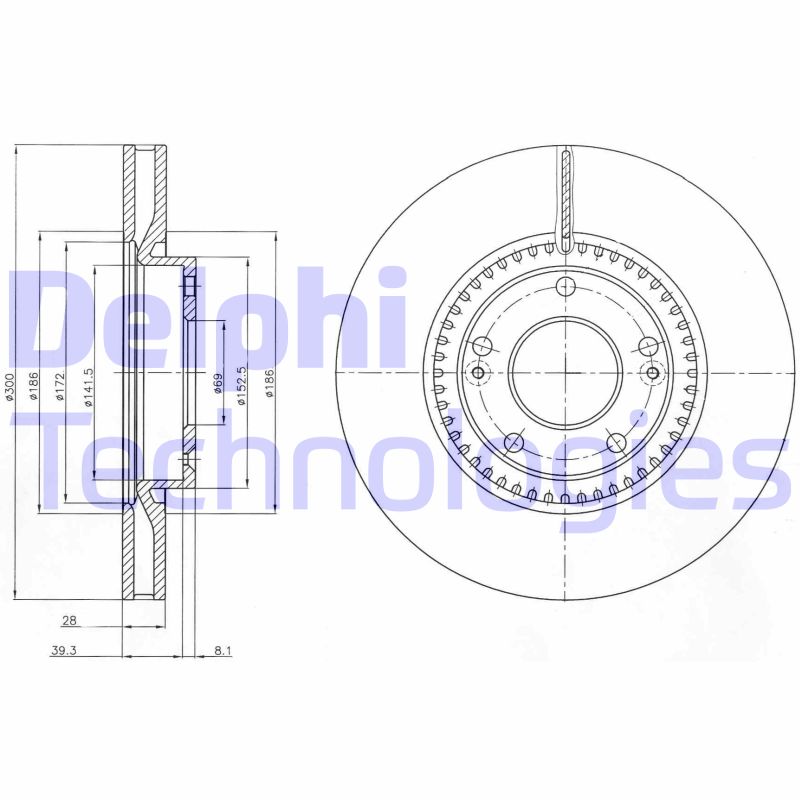 Disc frana BG4251C DELPHI