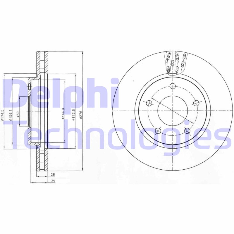 Disc frana BG4258 DELPHI