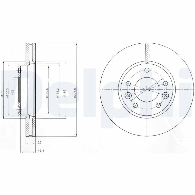 Disc frana BG4261 DELPHI