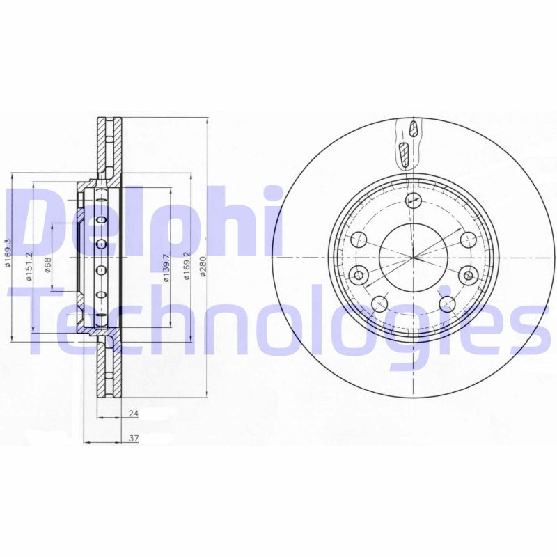 Disc frana BG4265C DELPHI