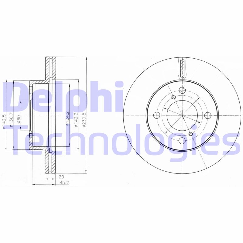 Disc frana BG4271C DELPHI