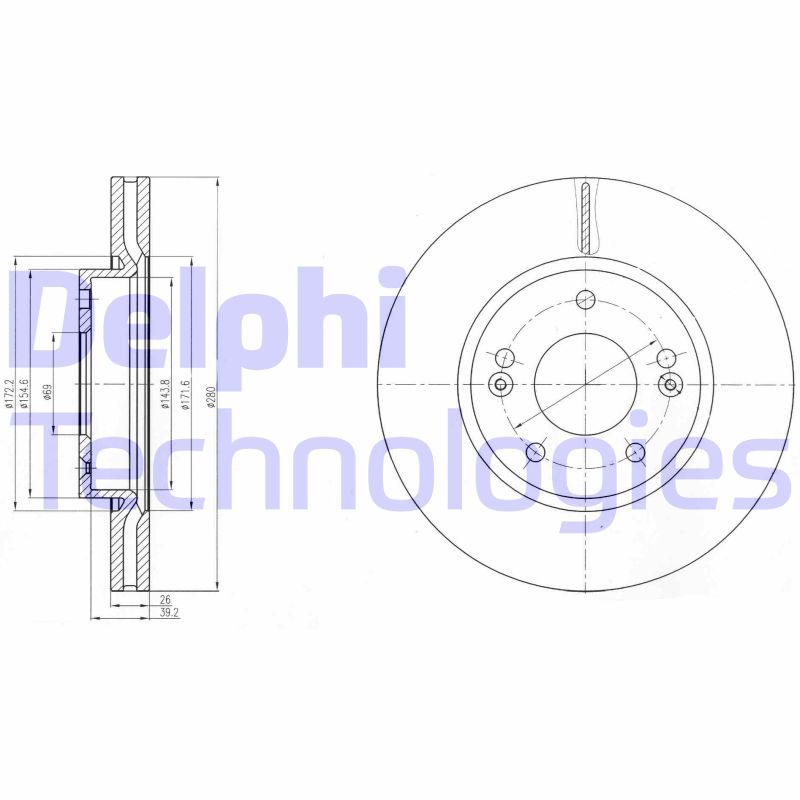 Disc frana BG4281C DELPHI