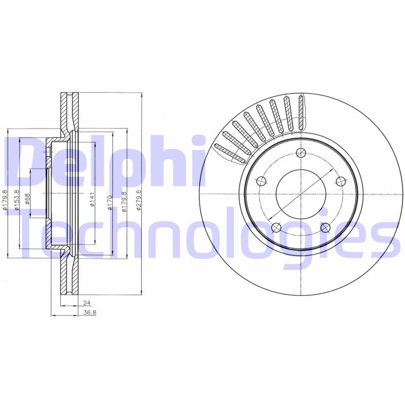 Disc frana BG4282C DELPHI