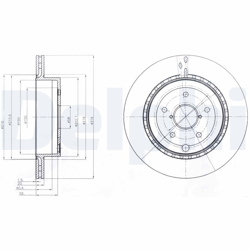 Disc frana BG4287 DELPHI