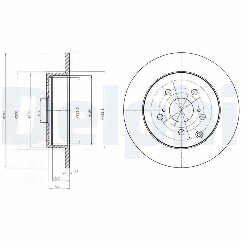Disc frana BG4291 DELPHI