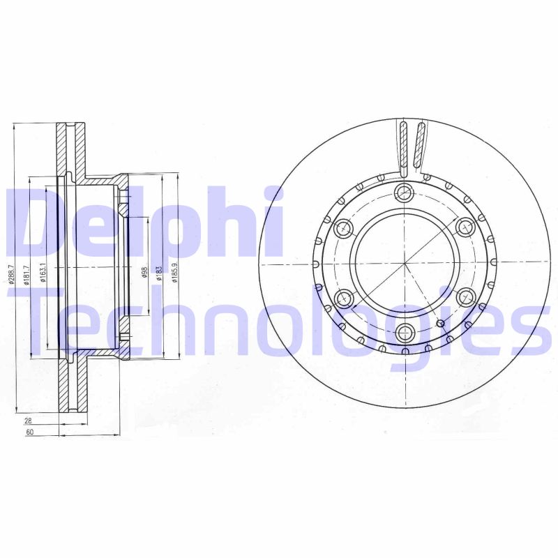 Disc frana BG4297 DELPHI