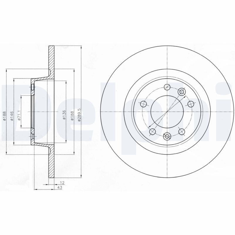 Disc frana BG4301 DELPHI