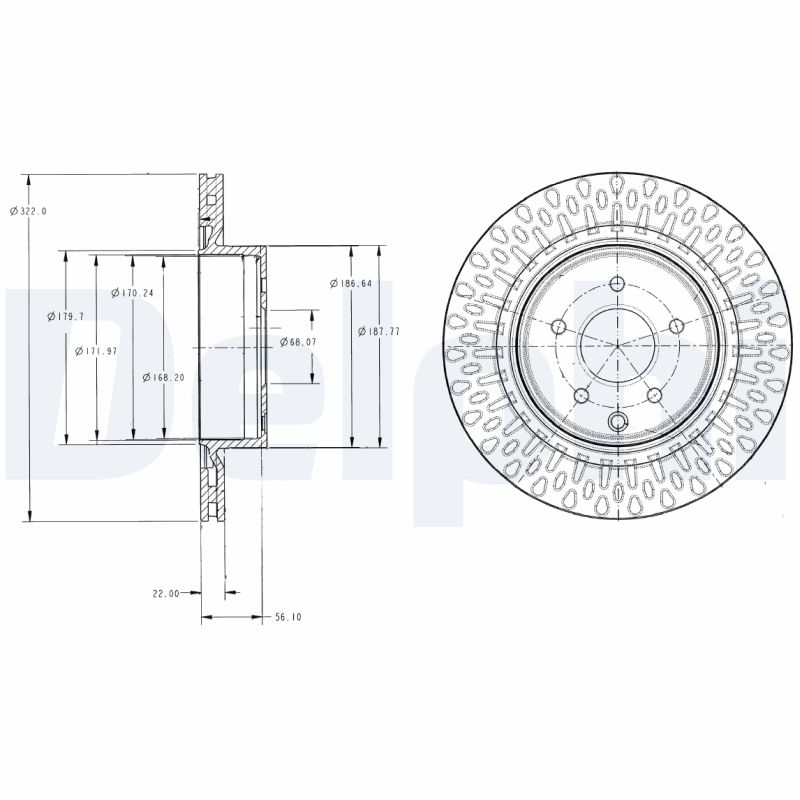 Disc frana BG4307 DELPHI