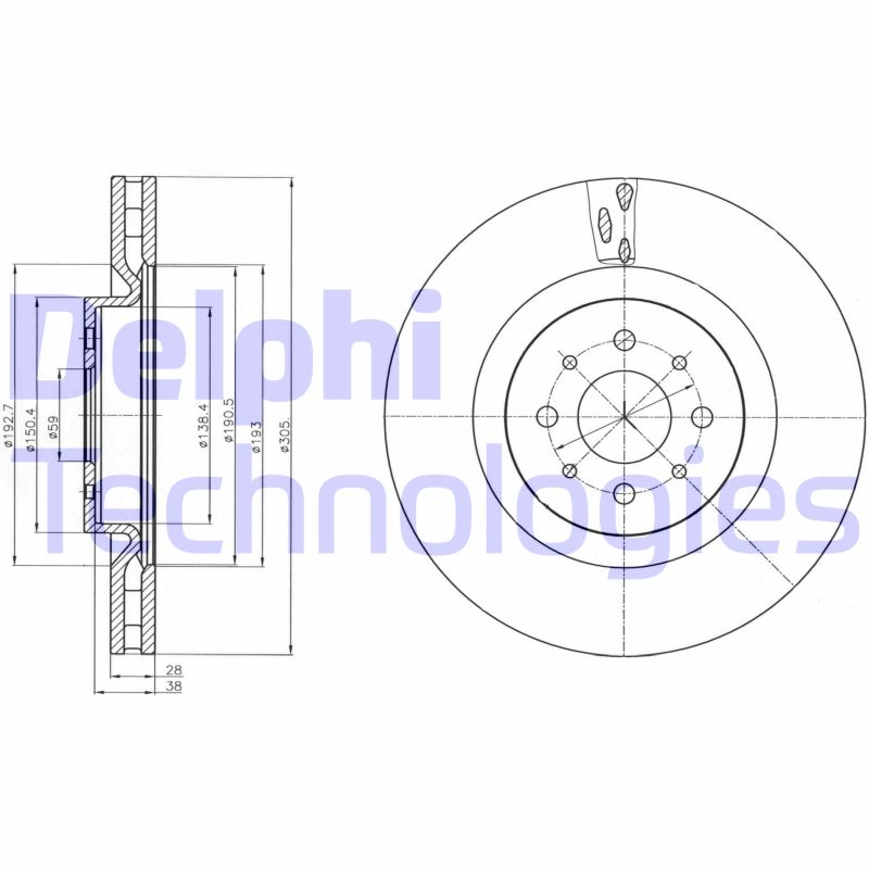 Disc frana BG4308 DELPHI