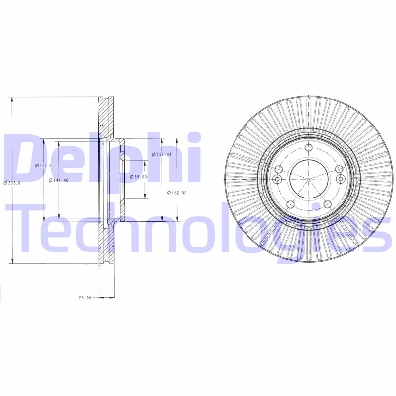 Disc frana BG4309 DELPHI