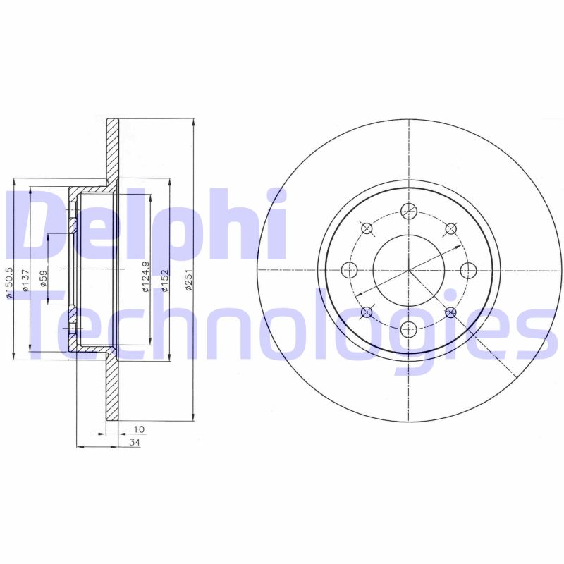 Disc frana BG4312 DELPHI