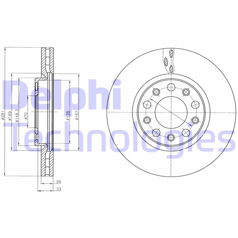 Disc frana BG4314 DELPHI