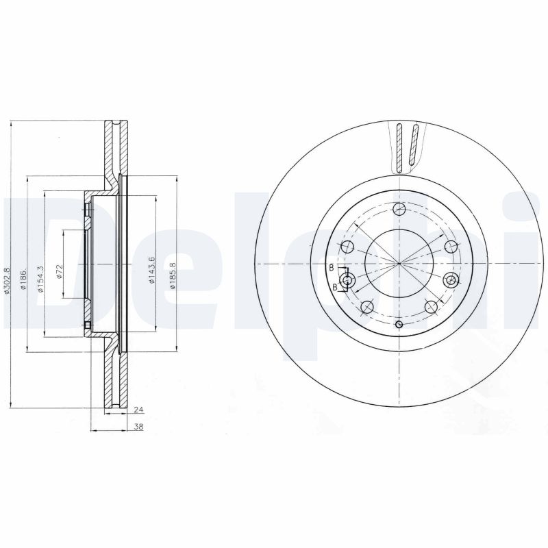 Disc frana BG4316 DELPHI