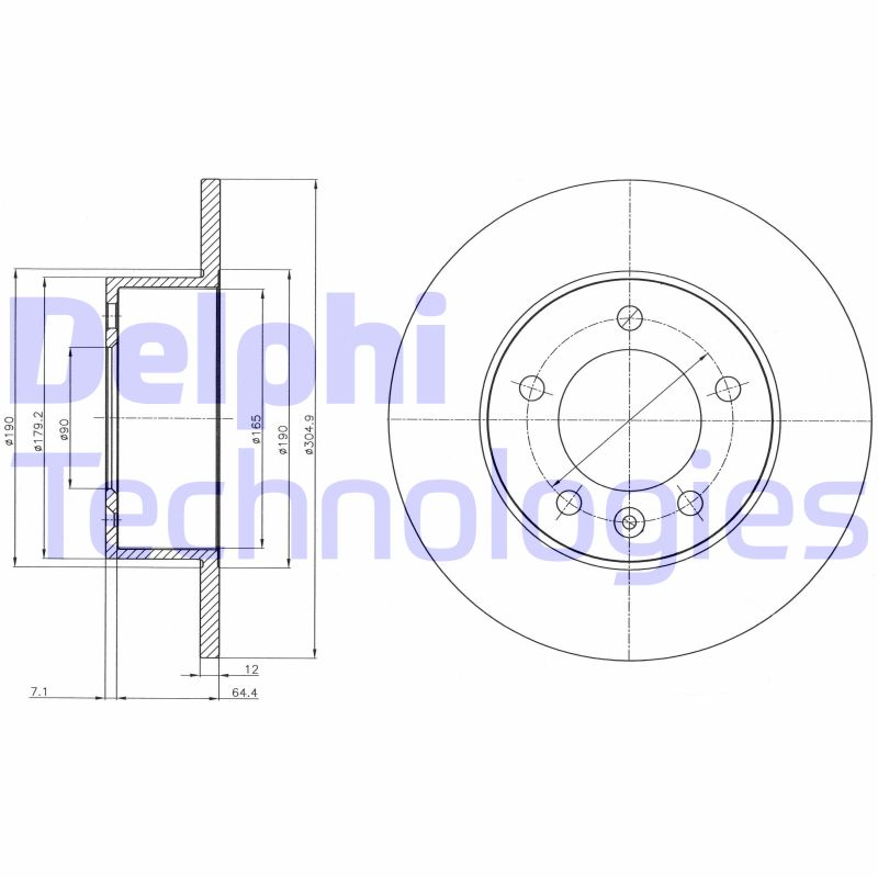 Disc frana BG4320 DELPHI