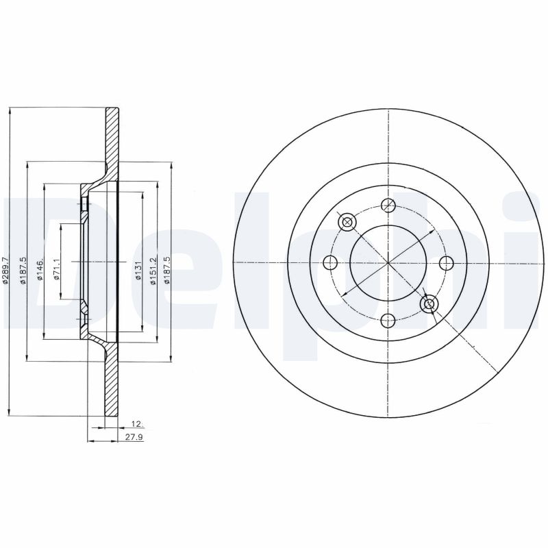 Disc frana BG4322 DELPHI