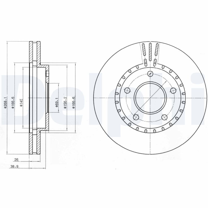 Disc frana BG4323 DELPHI